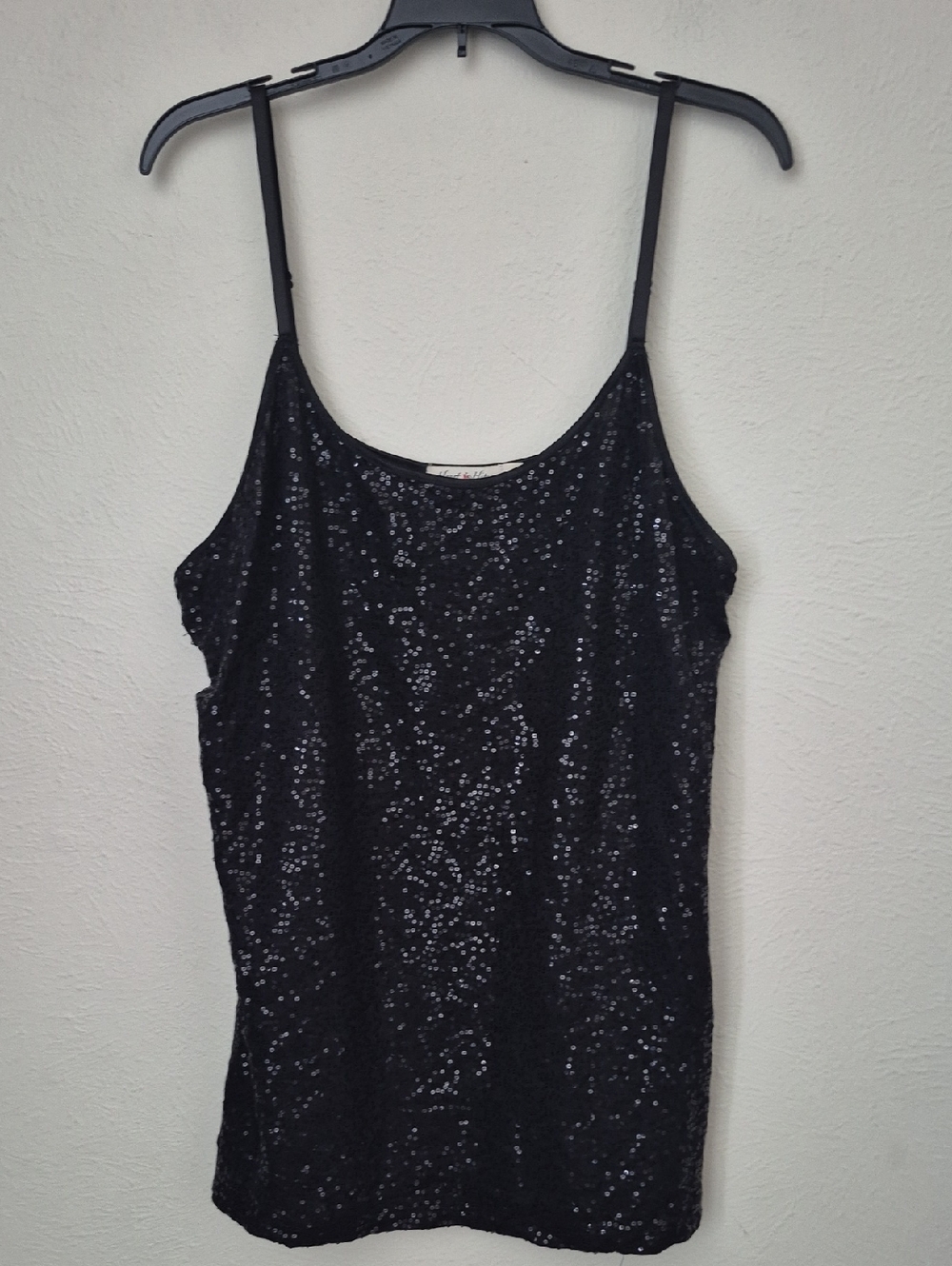 Heart Hips Black Sequin Tank Top